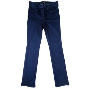 NYDJ Barbara Bootcut Jeans Women's 4 Extra Long Dark Blue Lift Tuck